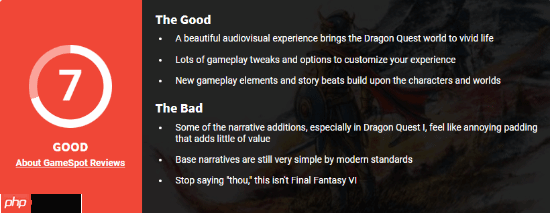 《勇者斗恶龙1+2 hd-2d重制版》gs 7分:不如之前作品!