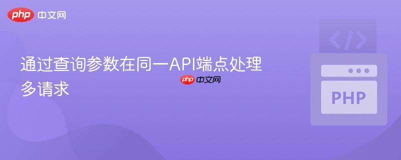 通过查询参数在同一api端点处理多请求