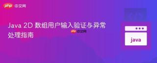 Java 2D 数组用户输入验证与异常处理指南