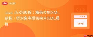 Java JAXB教程：精确控制XML结构，将对象字段转换为XML属性
