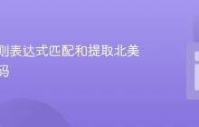 使用正则表达式匹配和提取北美电话号码