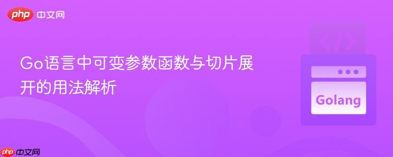 Go语言中可变参数函数与切片展开的用法解析