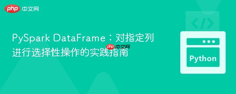 PySpark DataFrame:对指定列进行选择性操作的实践指南