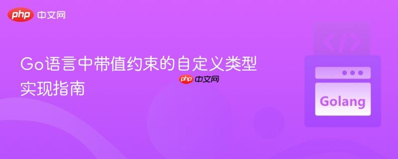 Go语言中带值约束的自定义类型实现指南