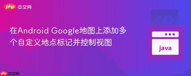 在Android Google地图上添加多个自定义地点标记并控制视图