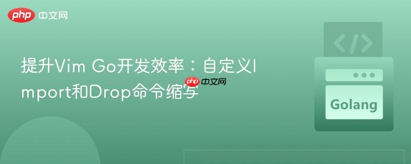 提升Vim Go开发效率:自定义Import和Drop命令缩写