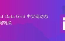 在 React Data Grid 中实现动态列与数据转换