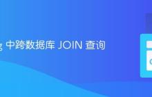 Golang 中跨数据库 JOIN 查询