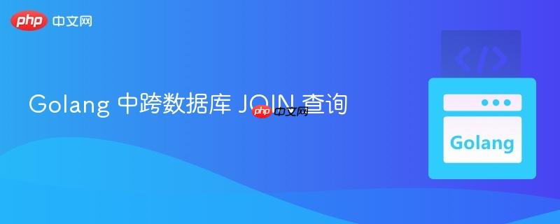golang 中跨数据库 join 查询