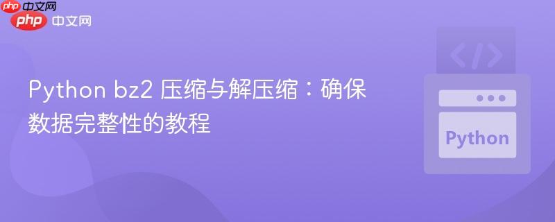 python bz2 压缩与解压缩:确保数据完整性的教程