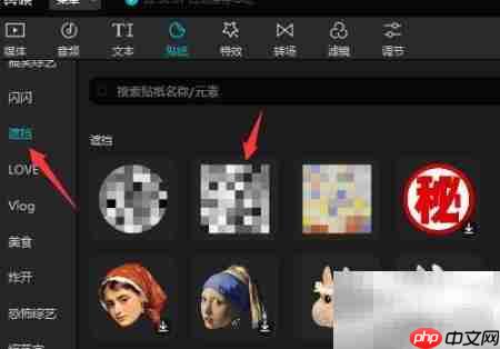 剪映专业版视频局部打码教程
