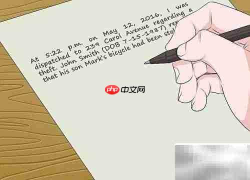 警察报告写作指南