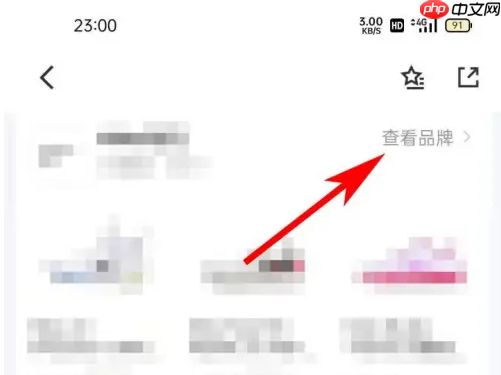 《识货》查看品牌分类方法