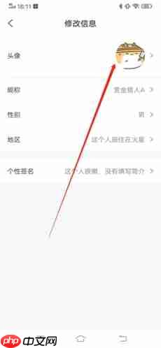 喵特app个人头像修改位置