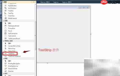 如何设置ToolStrip控件显示名称