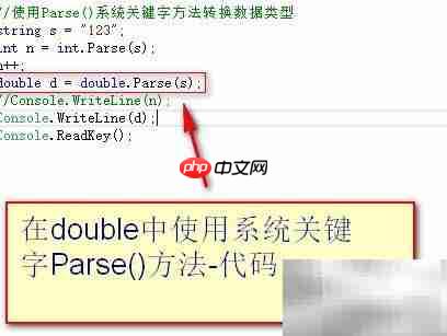 Parse()方法转换数据类型