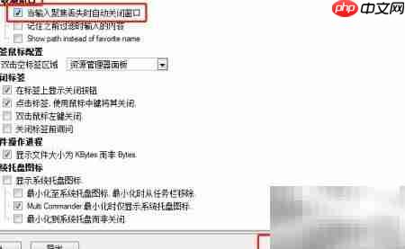 Multi设置：失焦自动关窗