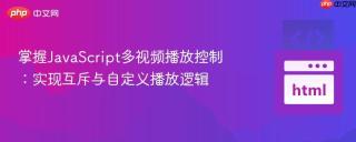 掌握JavaScript多视频播放控制：实现互斥与自定义播放逻辑