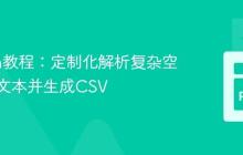 Python教程：定制化解析复杂空格分隔文本并生成CSV