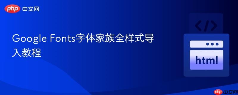 Google Fonts字体家族全样式导入教程
