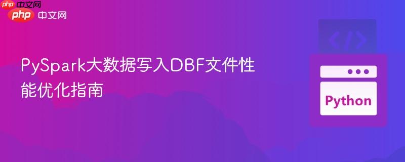 PySpark大数据写入DBF文件性能优化指南