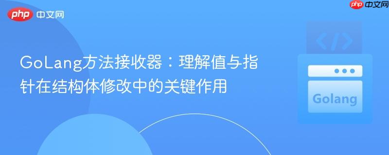 GoLang方法接收器:理解值与指针在结构体修改中的关键作用