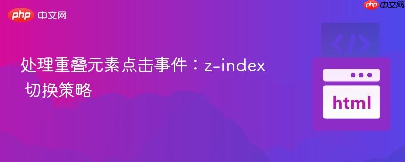 处理重叠元素点击事件:z-index 切换策略
