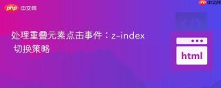 处理重叠元素点击事件：z-index 切换策略