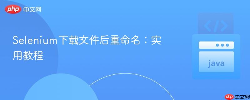 Selenium下载文件后重命名:实用教程