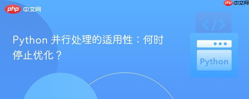 python 并行处理的适用性:何时停止优化?