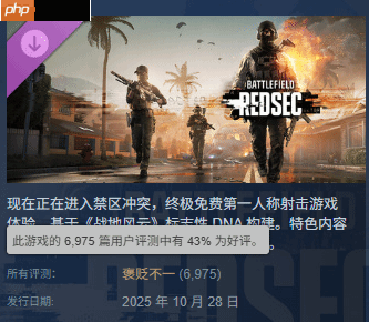 大量差评!《战地》大逃杀刚上线就遭痛批