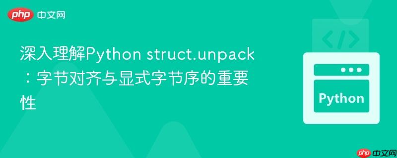 深入理解Python struct.unpack:字节对齐与显式字节序的重要性