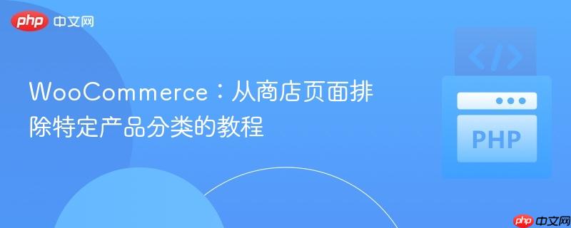 WooCommerce:从商店页面排除特定产品分类的教程