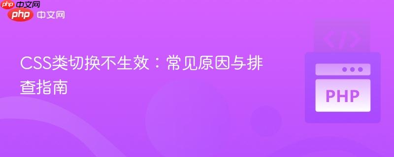 CSS类切换不生效:常见原因与排查指南