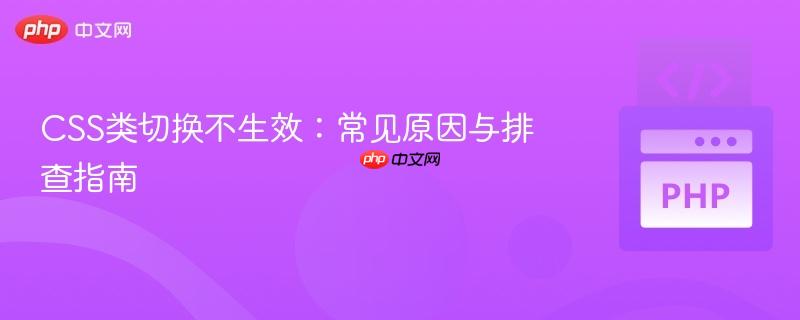 CSS类切换不生效:常见原因与排查指南