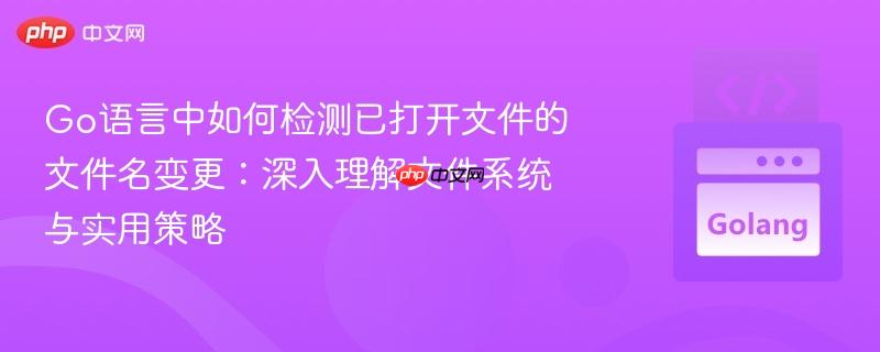 Go语言中如何检测已打开文件的文件名变更:深入理解文件系统与实用策略
