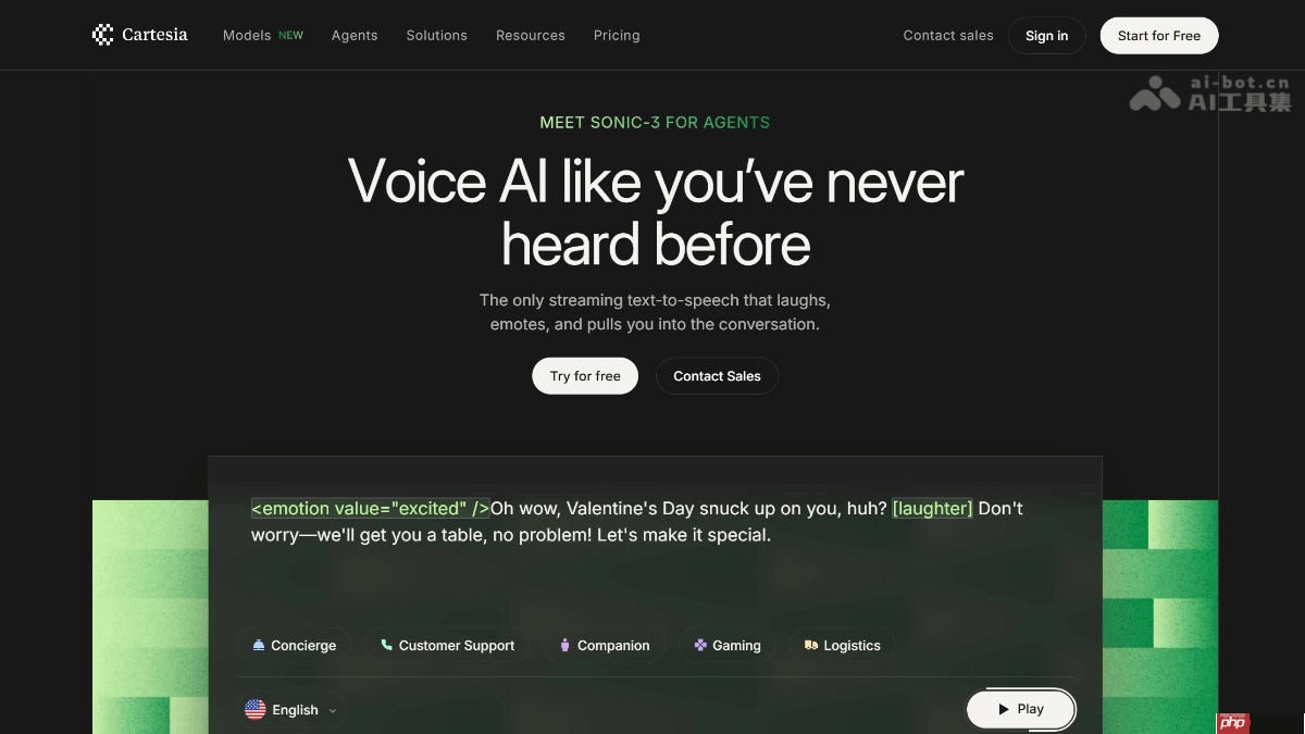 Sonic-3— Cartesia推出的实时语音对话模型