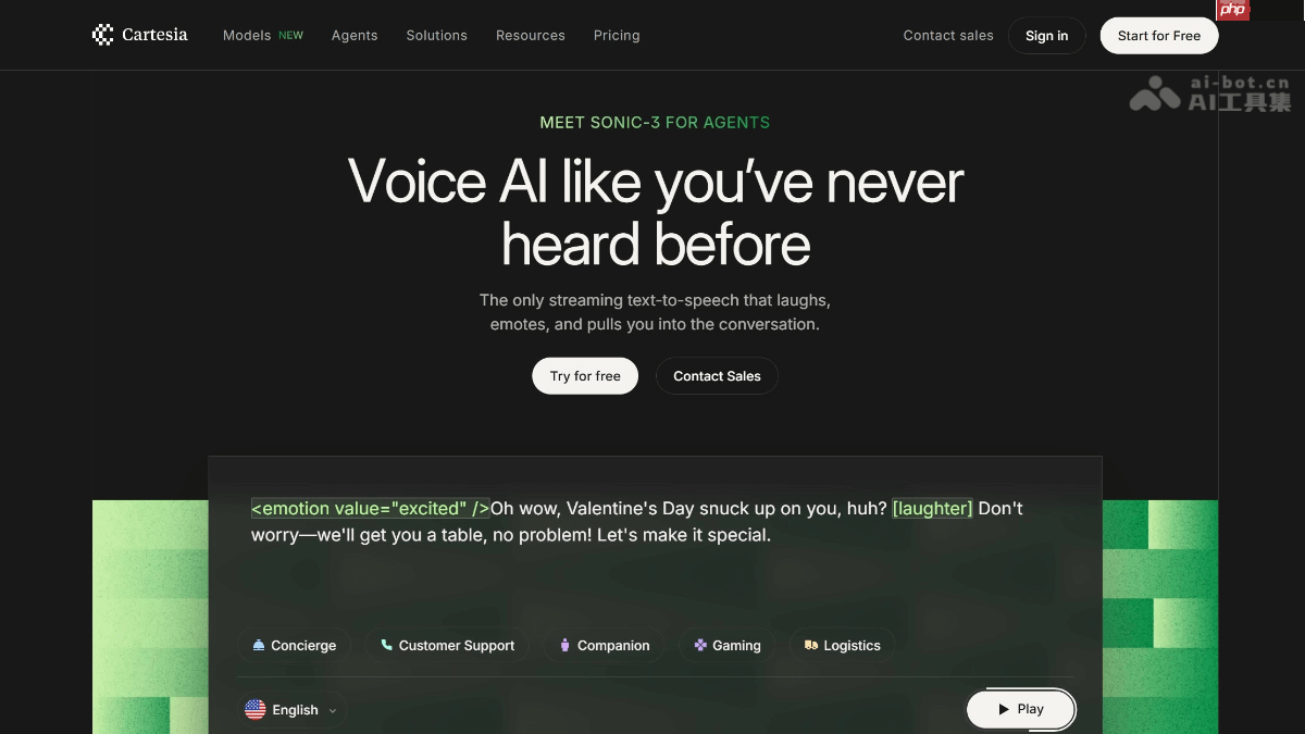 Sonic-3— Cartesia推出的实时语音对话模型