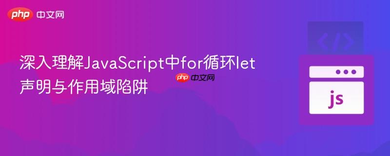 深入理解JavaScript中for循环let声明与作用域陷阱