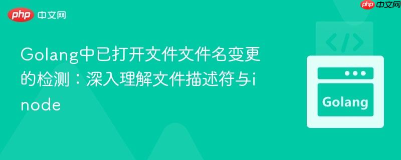Golang中已打开文件文件名变更的检测:深入理解文件描述符与inode