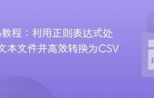 Python教程：利用正则表达式处理复杂文本文件并高效转换为CSV