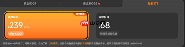 3折起!小米云服务会员双11限时降价:50GB包年仅29元