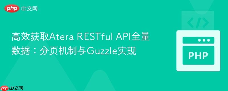 高效获取Atera RESTful API全量数据：分页机制与Guzzle实现