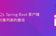 GraphQL Spring Boot 客户端：处理对象列表的查询