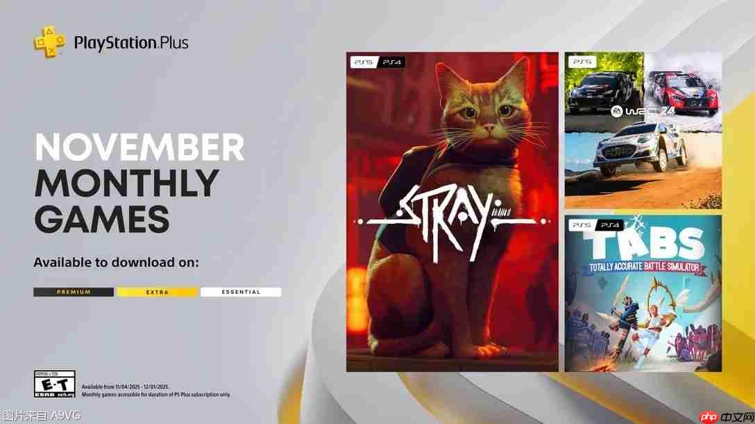 11月PS Plus会免游戏公布 《迷失Stray》等