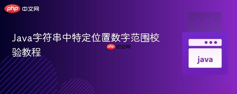 Java字符串中特定位置数字范围校验教程