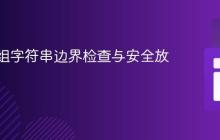 二维数组字符串边界检查与安全放置策略