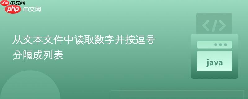 从文本文件中读取数字并按逗号分隔成列表