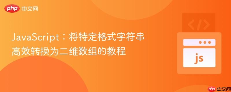 JavaScript:将特定格式字符串高效转换为二维数组的教程
