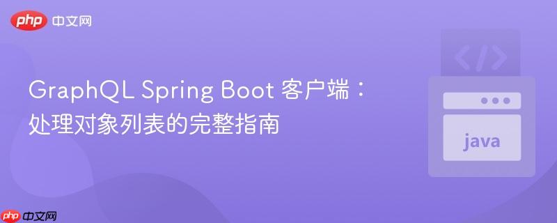 GraphQL Spring Boot 客户端:处理对象列表的完整指南